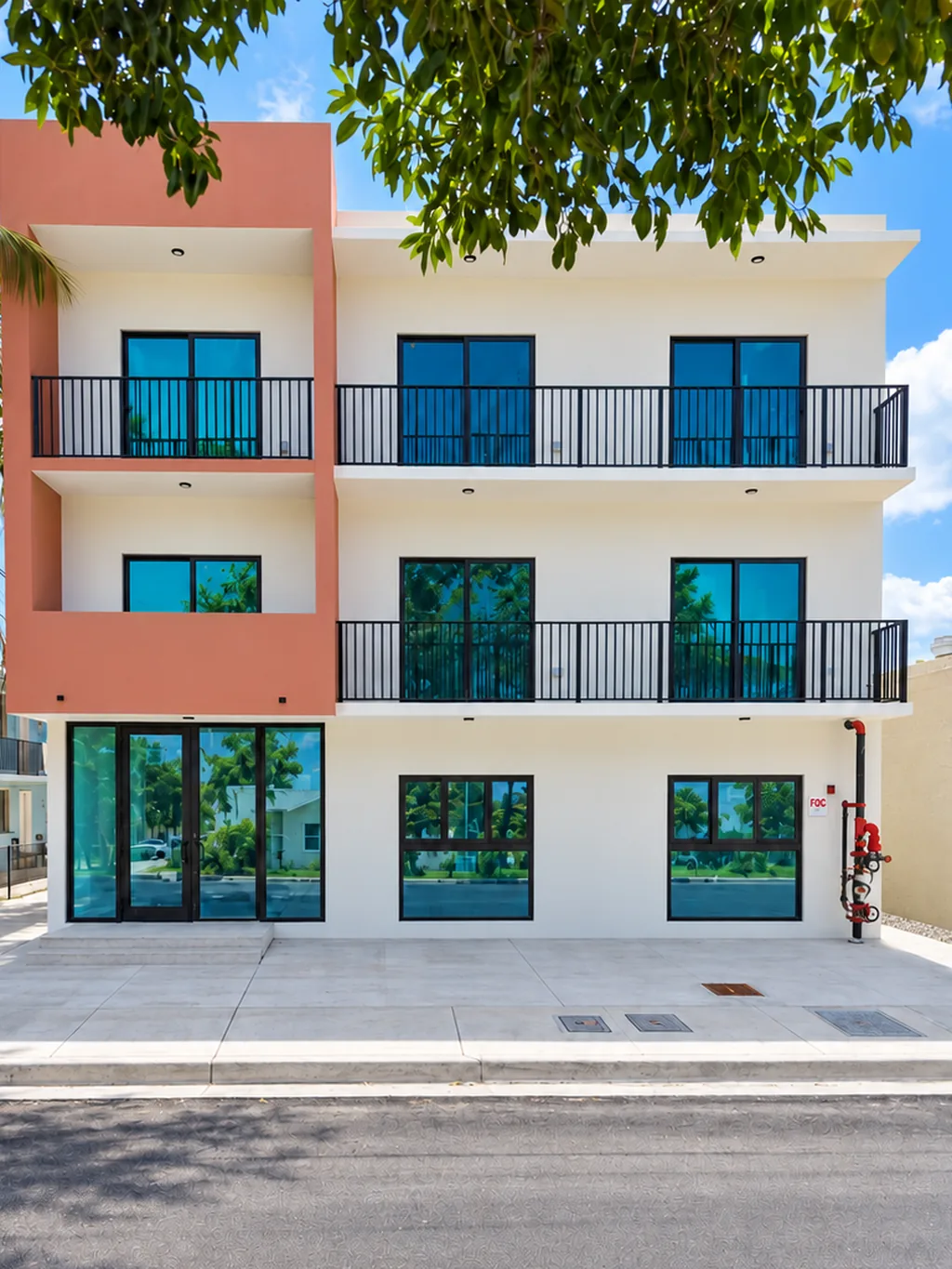 Cafecito Living building exterior in Little Havana, Miami